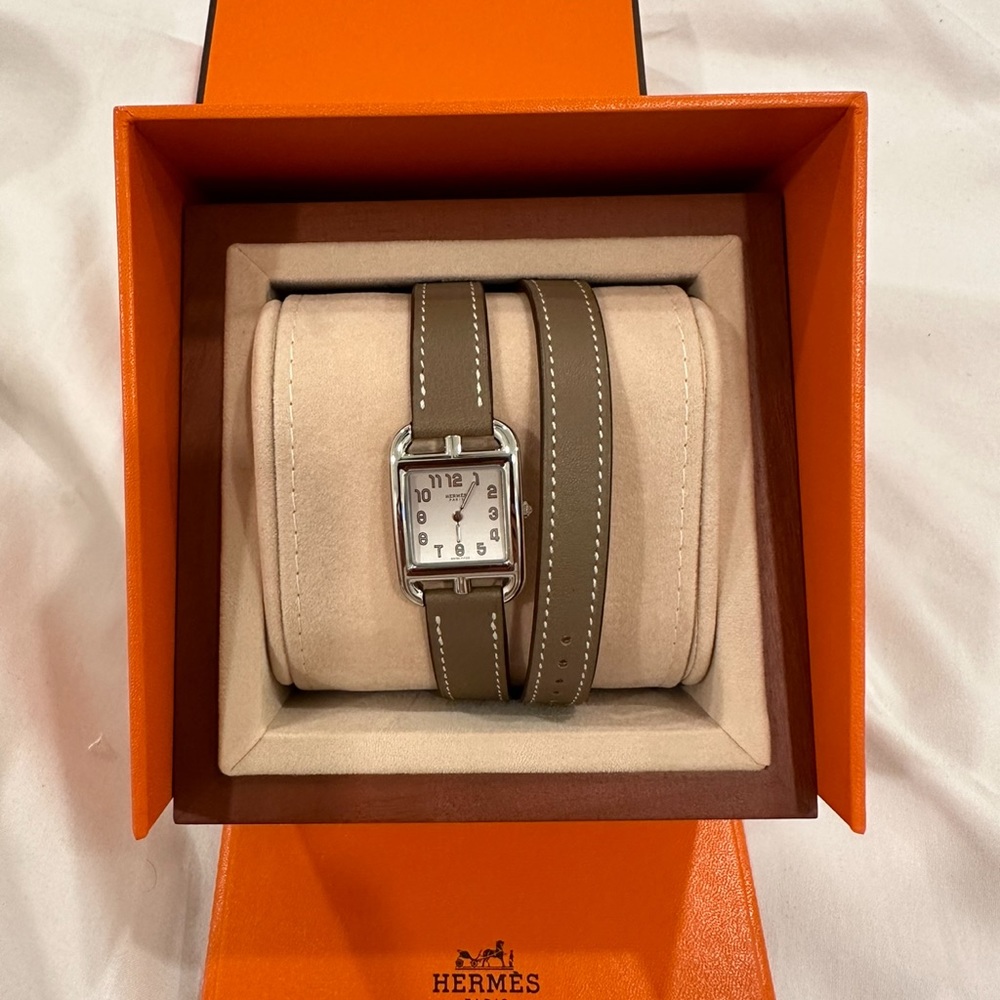 Hermes Cape Cod Watch, Small 31mm Etoupe NWT